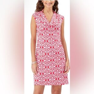 Tommy Bahama Bimini Ikat Cowl Neck Dress - Medium